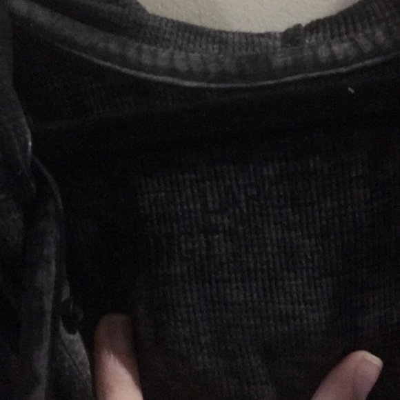 NWOT button front thin hoodie long sleeve - Picture 2 of 2